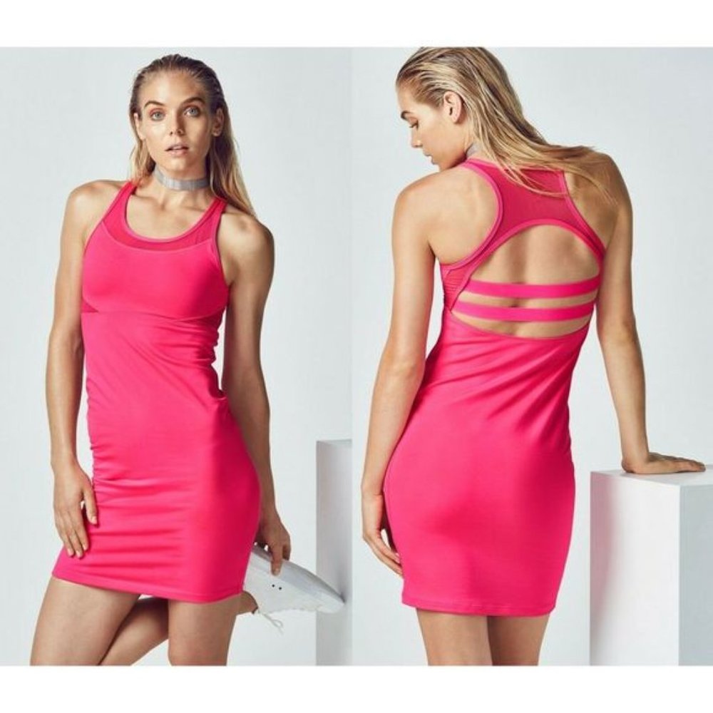 Fabletics Tropez Dress S Sheer Mesh Racerback